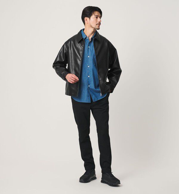 BEAUTY&YOUTH UNITED ARROWS「【WEB限定 WARDROBE SMART】レザーライク ジップ ブルゾン」|ブルゾン・スタジャン|