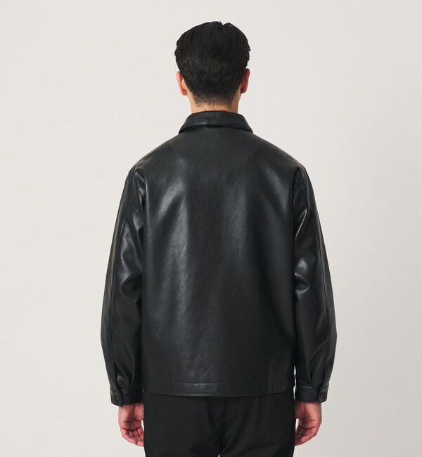 BEAUTY&YOUTH UNITED ARROWS「【WEB限定 WARDROBE SMART】レザーライク ジップ ブルゾン」|ブルゾン・スタジャン|