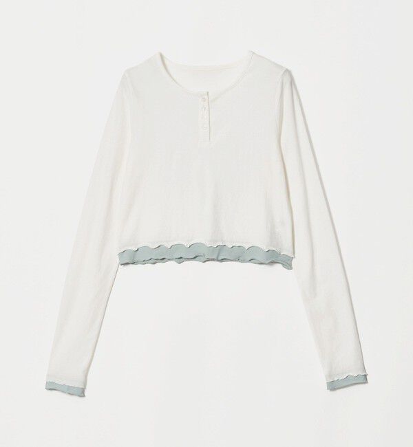 California General Store「＜CGS.＞レイヤード ヘンリー ネック ウィメンズ」|Tシャツ・カットソー|WHITE