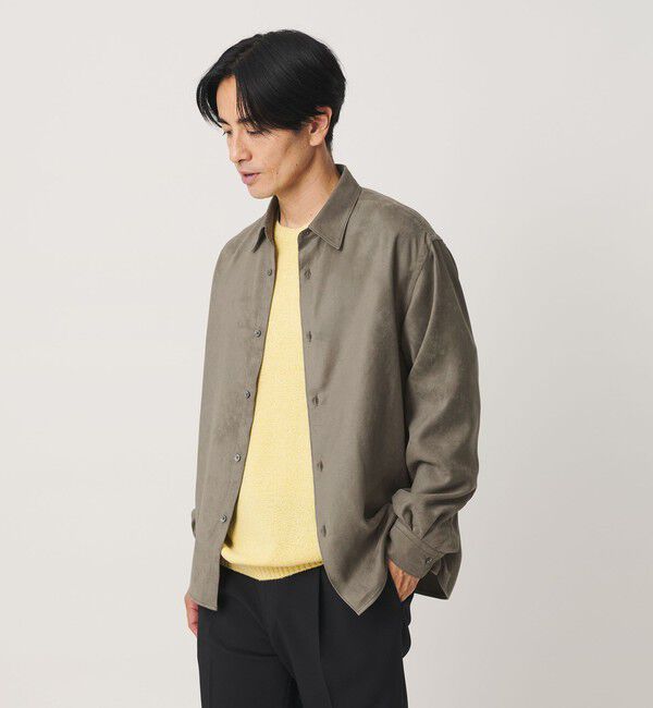 BEAUTY&YOUTH UNITED ARROWS「スエードタッチ レギュラー スクエア シャツ FORM型」|シャツ・ブラウス|