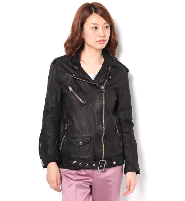 BEAMS SELECTION for WOMEN「sisii / new ダブル ライダース 」|ブルゾン・スタジャン|