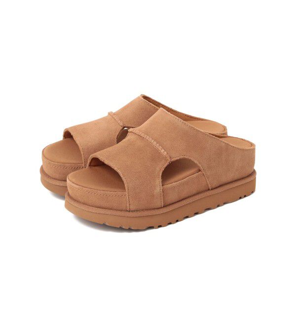 BEAMS SELECTION for WOMEN「UGG / Goldenstar Hi Cutout Slide」|サンダル|CHESTNUT