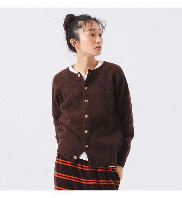 BEAMSBOY「【別注】Nor&rsquo;Easterly / シェットランド シャギー カーディガン」|ニット・セーター|MARRON