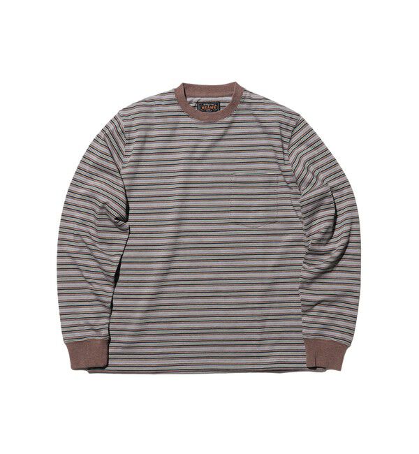 BEAMS PLUS「Pocket Tee Multi Stripe②」|Tシャツ・カットソー|BROWN