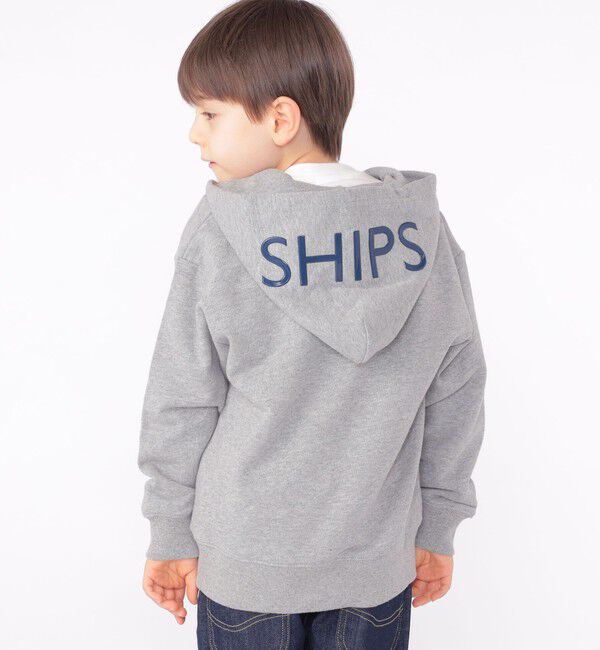 SHIPS KIDS「SHIPS KIDS:100～130cm / ロゴ フード ジップ パーカー」|パーカー|