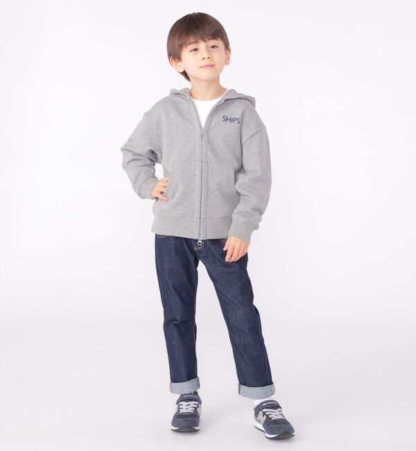 SHIPS KIDS「SHIPS KIDS:100～130cm / ロゴ フード ジップ パーカー」|パーカー|