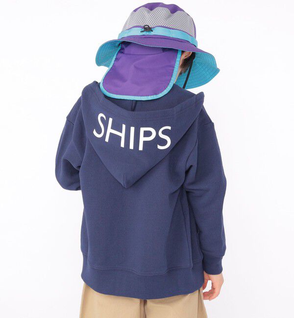 SHIPS KIDS「SHIPS KIDS:100～130cm / ロゴ フード ジップ パーカー」|パーカー|