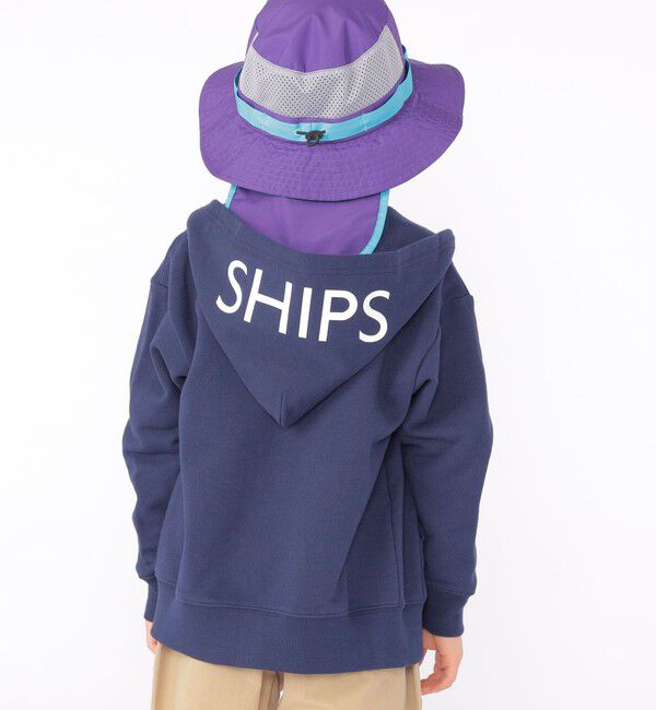 SHIPS KIDS「SHIPS KIDS:100～130cm / ロゴ フード ジップ パーカー」|パーカー|