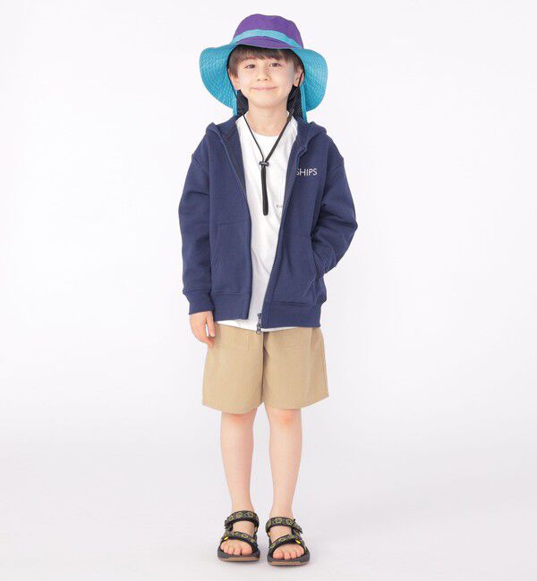 SHIPS KIDS「SHIPS KIDS:100～130cm / ロゴ フード ジップ パーカー」|パーカー|