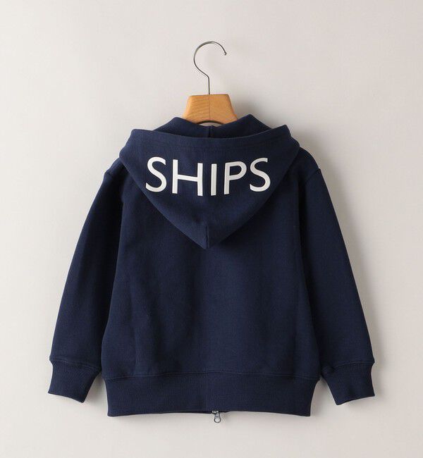 SHIPS KIDS「SHIPS KIDS:100～130cm / ロゴ フード ジップ パーカー」|パーカー|