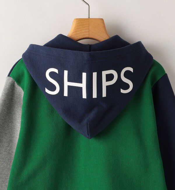SHIPS KIDS「SHIPS KIDS:100～130cm / ロゴ フード ジップ パーカー」|パーカー|