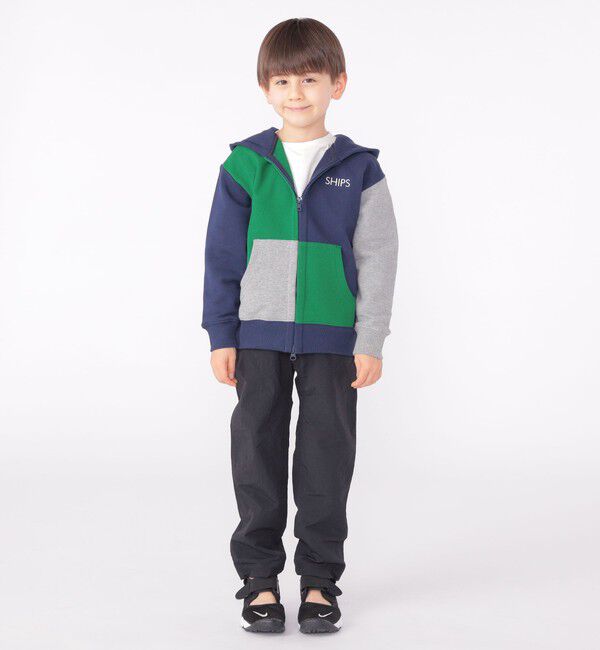 SHIPS KIDS「SHIPS KIDS:100～130cm / ロゴ フード ジップ パーカー」|パーカー|
