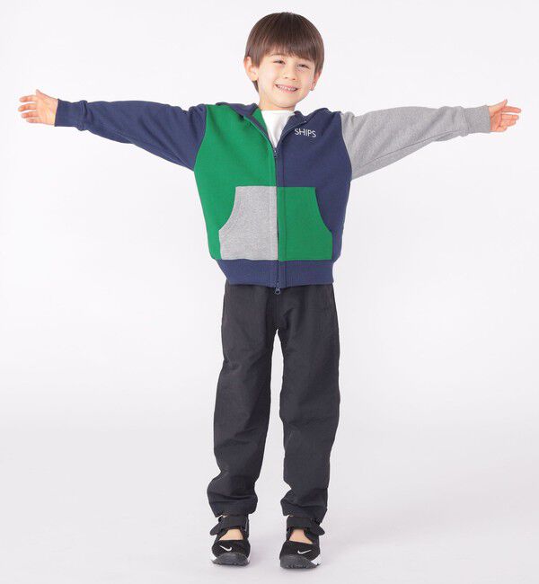 SHIPS KIDS「SHIPS KIDS:100～130cm / ロゴ フード ジップ パーカー」|パーカー|