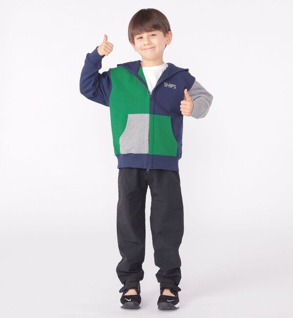 SHIPS KIDS「SHIPS KIDS:100～130cm / ロゴ フード ジップ パーカー」|パーカー|