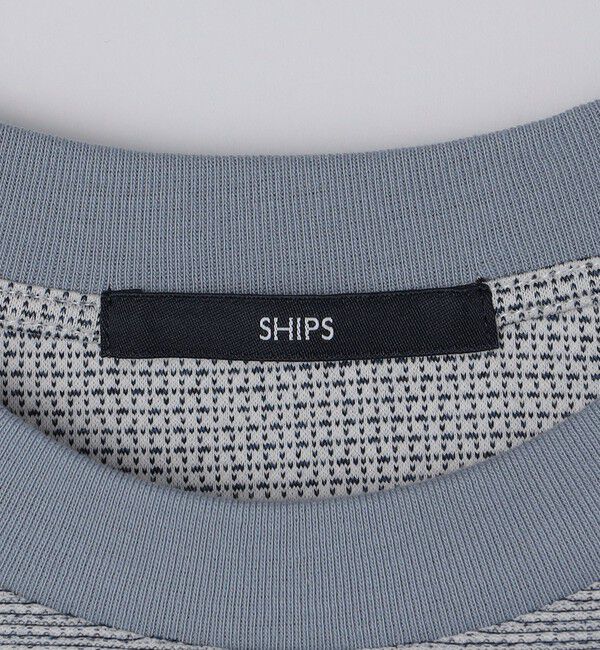 SHIPS「SHIPS: ジャカード マイクロ ボーダー Tシャツ」|Tシャツ・カットソー|