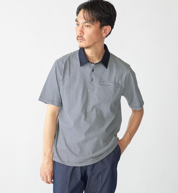 SHIPS「SHIPS: 〈接触冷感 / 抗菌防臭機能〉クールタッチ スムース ポロシャツ」|Tシャツ・カットソー|ダークブルー