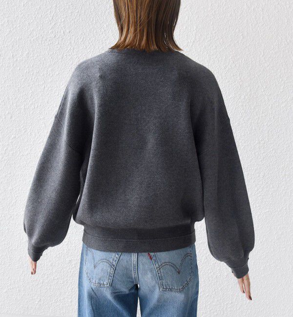 SHIPS for women「《一部予約》【WEB限定】〈手洗い可能〉サガラ 刺繍 / ファンシー レース ロゴ プルオーバー」|ニット・セーター|