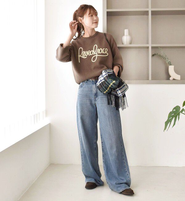 SHIPS for women「《一部予約》【WEB限定】〈手洗い可能〉サガラ 刺繍 / ファンシー レース ロゴ プルオーバー」|ニット・セーター|