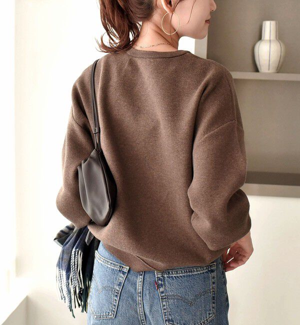 SHIPS for women「《一部予約》【WEB限定】〈手洗い可能〉サガラ 刺繍 / ファンシー レース ロゴ プルオーバー」|ニット・セーター|