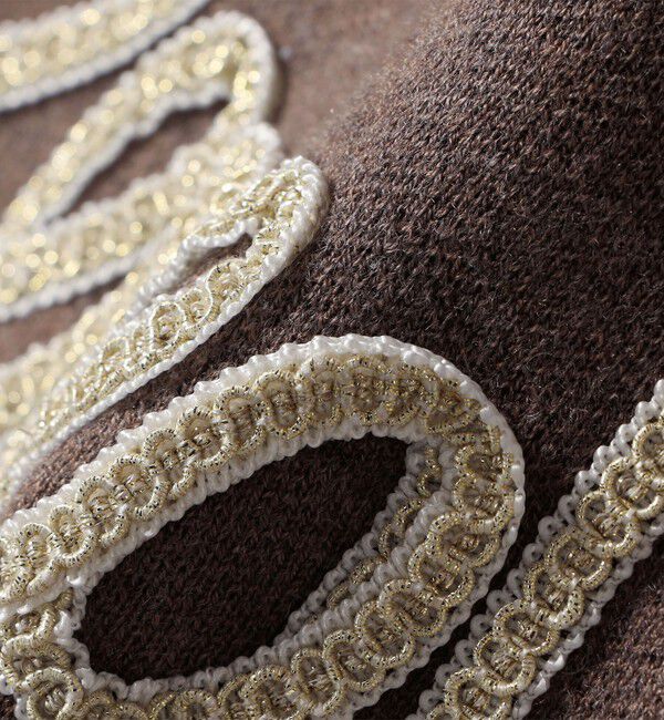 SHIPS for women「《一部予約》【WEB限定】〈手洗い可能〉サガラ 刺繍 / ファンシー レース ロゴ プルオーバー」|ニット・セーター|