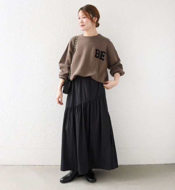 SHIPS for women「《一部予約》【WEB限定】〈手洗い可能〉サガラ 刺繍 / ファンシー レース ロゴ プルオーバー」|ニット・セーター|