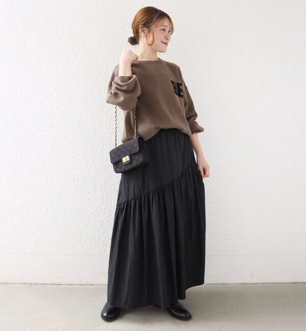 SHIPS for women「《一部予約》【WEB限定】〈手洗い可能〉サガラ 刺繍 / ファンシー レース ロゴ プルオーバー」|ニット・セーター|