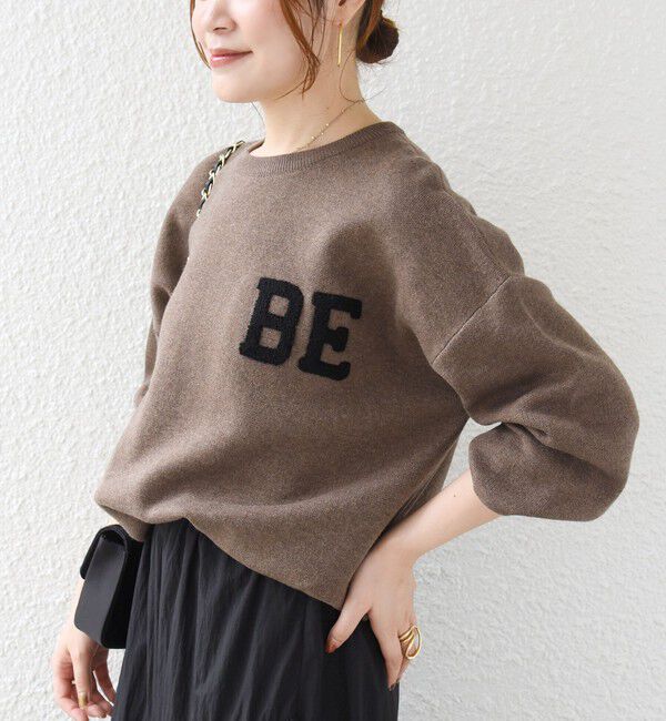 SHIPS for women「《一部予約》【WEB限定】〈手洗い可能〉サガラ 刺繍 / ファンシー レース ロゴ プルオーバー」|ニット・セーター|