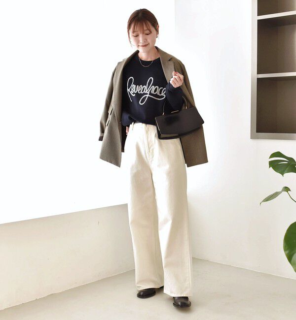 SHIPS for women「《一部予約》【WEB限定】〈手洗い可能〉サガラ 刺繍 / ファンシー レース ロゴ プルオーバー」|ニット・セーター|