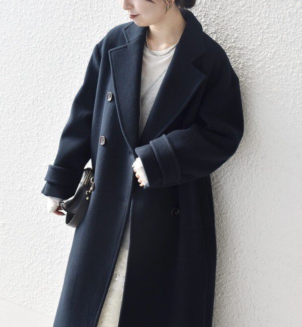 SHIPS any「《一部追加予約》【WEB限定】PURE WOOL ロング テーラード コート」|チェスターコート|