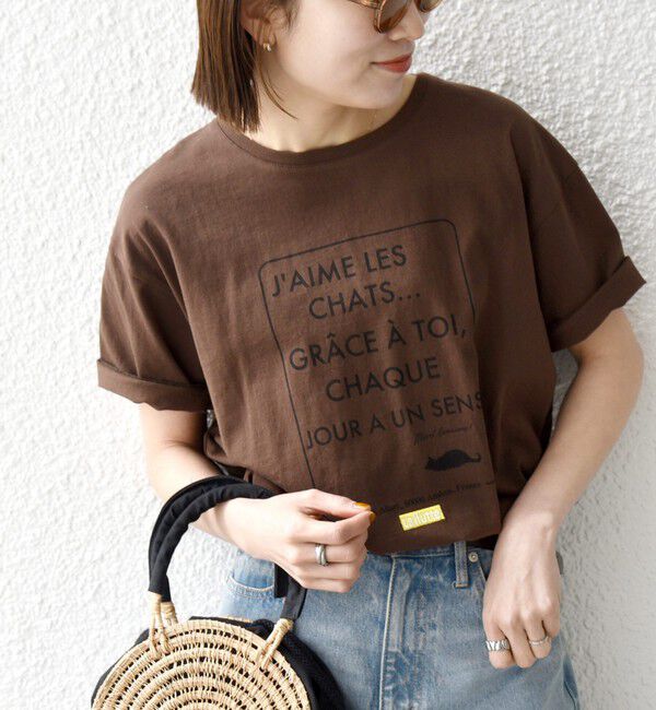 SHIPS any「《一部追加予約》【SHIPS any別注】La Hutte:〈洗濯機可能〉デザイン ロゴ プリント TEE 26SS」|Tシャツ・カットソー|