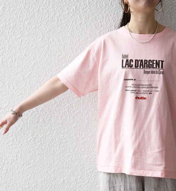 SHIPS any「《一部追加予約》【SHIPS any別注】La Hutte:〈洗濯機可能〉デザイン ロゴ プリント TEE 26SS」|Tシャツ・カットソー|