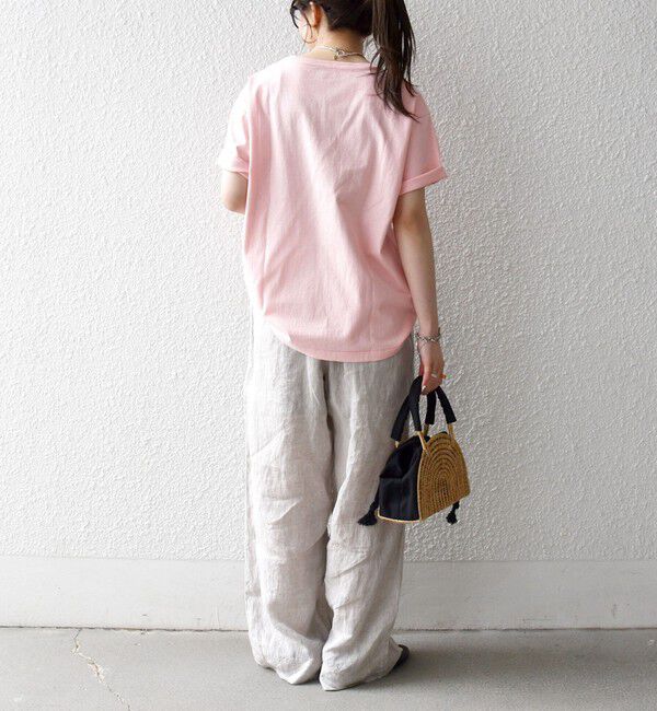 SHIPS any「《一部追加予約》【SHIPS any別注】La Hutte:〈洗濯機可能〉デザイン ロゴ プリント TEE 26SS」|Tシャツ・カットソー|