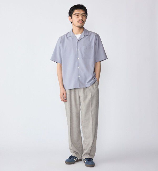 SHIPS「SHIPS: 〈MADE IN JAPAN〉Reflax(R) 5スリーブ オープンカラー シャツ」|シャツ・ブラウス|