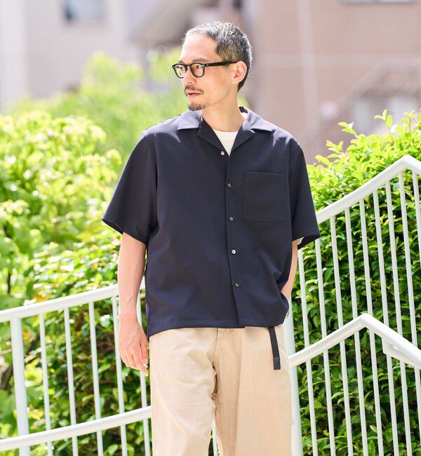 SHIPS「SHIPS: 〈MADE IN JAPAN〉Reflax(R) 5スリーブ オープンカラー シャツ」|シャツ・ブラウス|