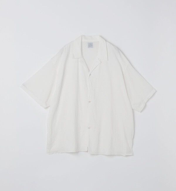 SHIPS「GGG: DOUBLE FRONT HALF SLEEVE SHIRT」|シャツ・ブラウス|ホワイト