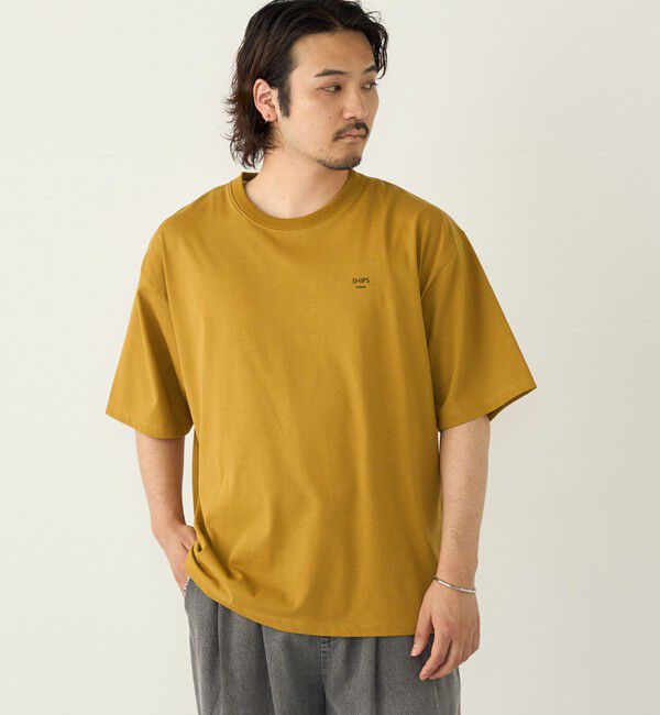 SHIPS Colors 「【WEB限定】SHIPS Colors:〈汗染み防止〉タイニーロゴ Tシャツ」|Tシャツ・カットソー|イエロー系