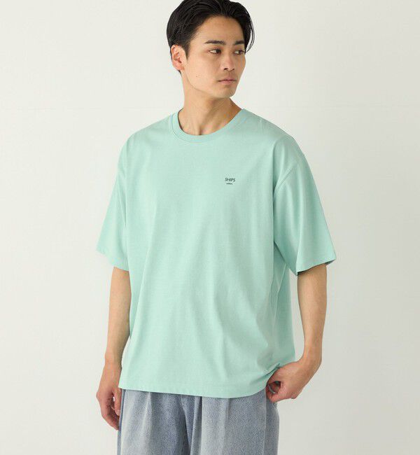 SHIPS Colors 「【WEB限定】SHIPS Colors:〈汗染み防止〉タイニーロゴ Tシャツ」|Tシャツ・カットソー|ライトグリーン