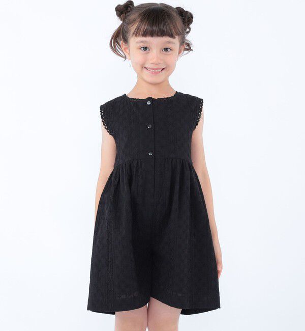 SHIPS KIDS「SHIPS KIDS:100～130cm / エンブロイダリー サロペット」|オールインワン|