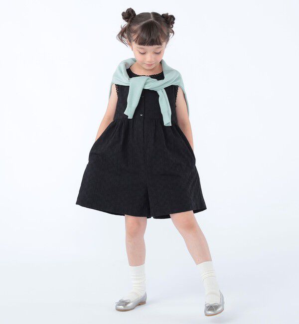 SHIPS KIDS「SHIPS KIDS:100～130cm / エンブロイダリー サロペット」|オールインワン|
