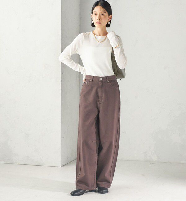 SHIPS for women「〈手洗い可能〉ドライ テレコ リブ クルーネック プルオーバー」|Tシャツ・カットソー|