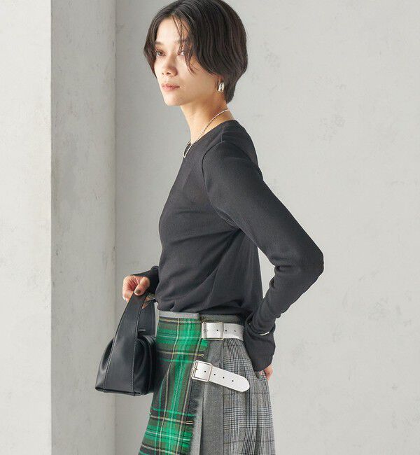 SHIPS for women「〈手洗い可能〉ドライ テレコ リブ クルーネック プルオーバー」|Tシャツ・カットソー|
