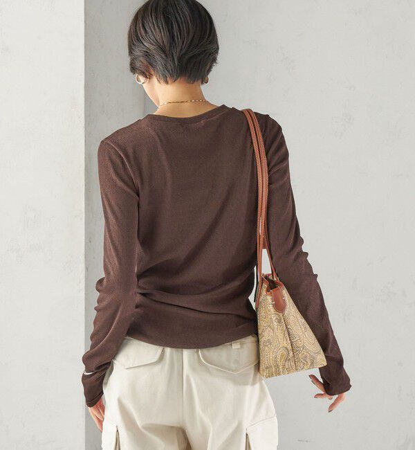 SHIPS for women「〈手洗い可能〉ドライ テレコ リブ クルーネック プルオーバー」|Tシャツ・カットソー|