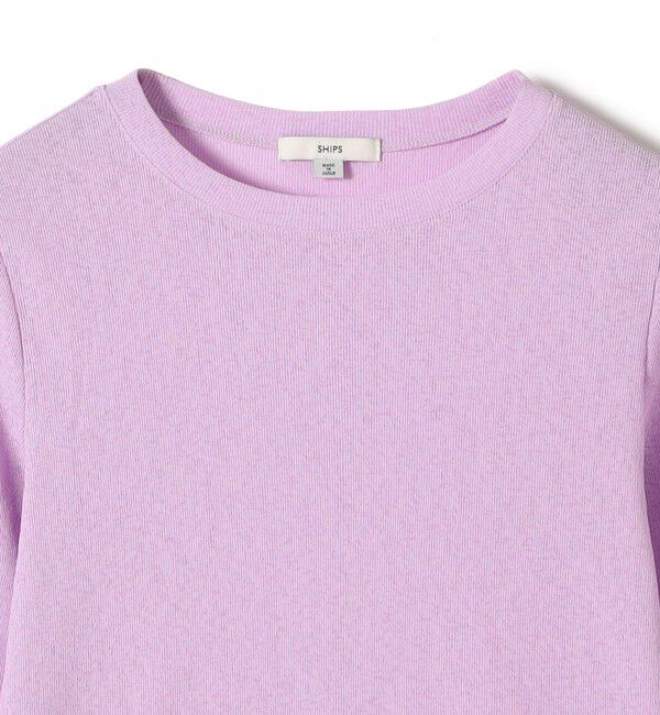 SHIPS for women「〈手洗い可能〉ドライ テレコ リブ クルーネック プルオーバー」|Tシャツ・カットソー|