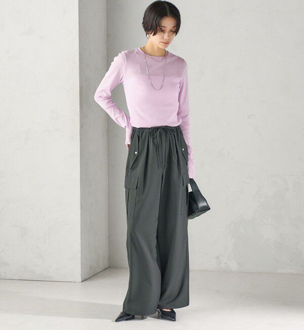 SHIPS for women「〈手洗い可能〉ドライ テレコ リブ クルーネック プルオーバー」|Tシャツ・カットソー|