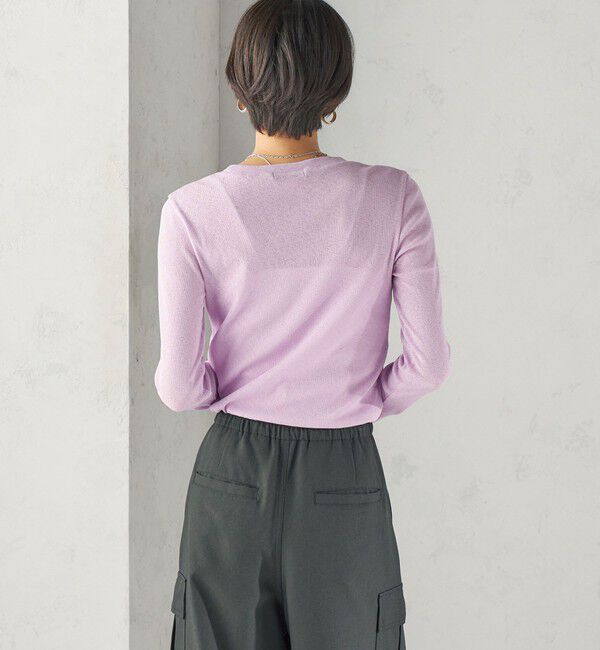 SHIPS for women「〈手洗い可能〉ドライ テレコ リブ クルーネック プルオーバー」|Tシャツ・カットソー|