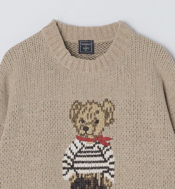 SHIPS Colors 「《予約》【一部WEB限定】〈洗濯機可能〉Teddybear(R) ジャカード モール ニット◆」|ニット・セーター|