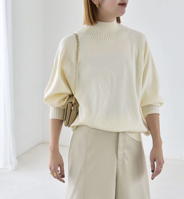 quaranciel「《予約》〈洗濯機可能〉タートルネック ラグラン ロングリブ ニット プルオーバー 26AW」|ニット・セーター|