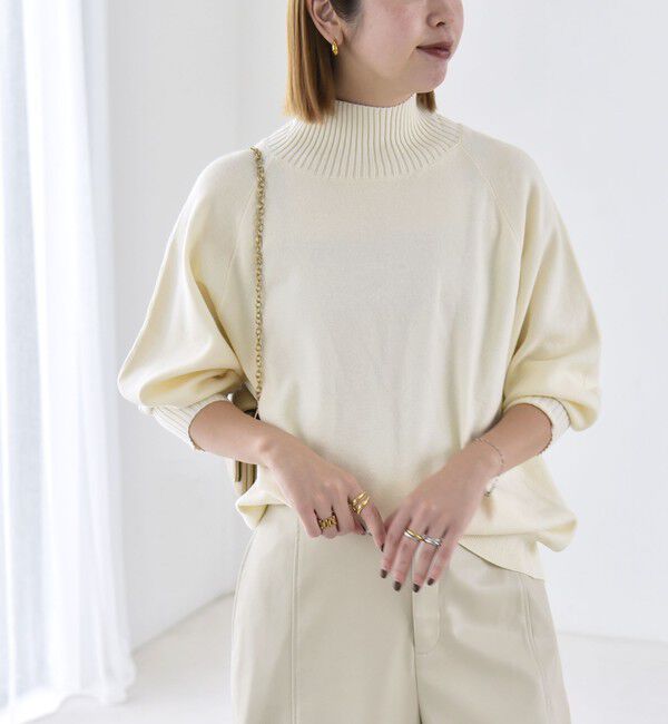 quaranciel「《予約》〈洗濯機可能〉タートルネック ラグラン ロングリブ ニット プルオーバー 26AW」|ニット・セーター|