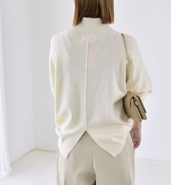 quaranciel「《予約》〈洗濯機可能〉タートルネック ラグラン ロングリブ ニット プルオーバー 26AW」|ニット・セーター|