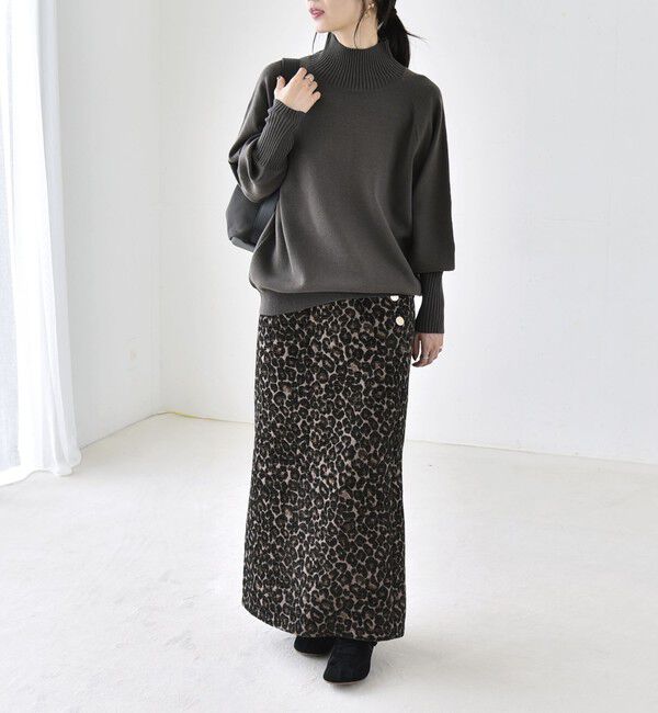 quaranciel「《予約》〈洗濯機可能〉タートルネック ラグラン ロングリブ ニット プルオーバー 26AW」|ニット・セーター|